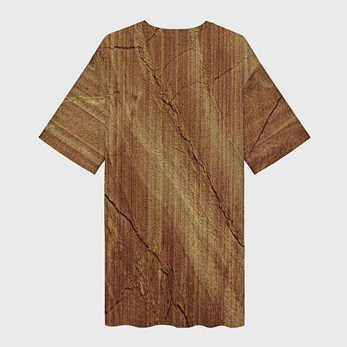 Женская длинная футболка Деревянная текстура / 3D-принт – фото 2