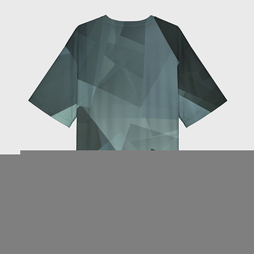 Женская длинная футболка Геометрия / 3D-принт – фото 2