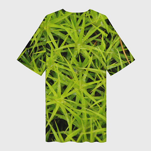 Женская длинная футболка Сфагнум / 3D-принт – фото 2