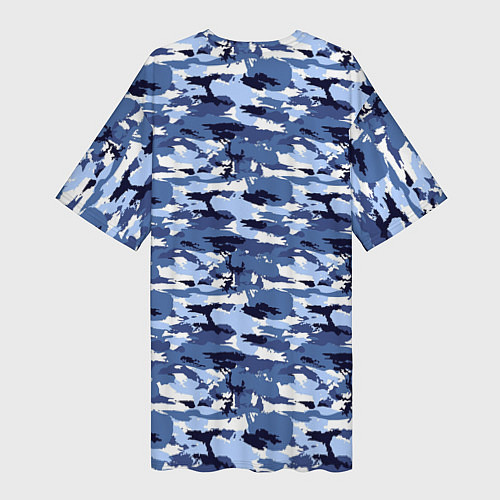 Женская длинная футболка Камуфляж Navi Camo / 3D-принт – фото 2