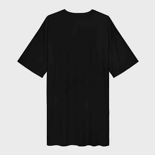 Женская длинная футболка Скелет в неоновом свете / 3D-принт – фото 2