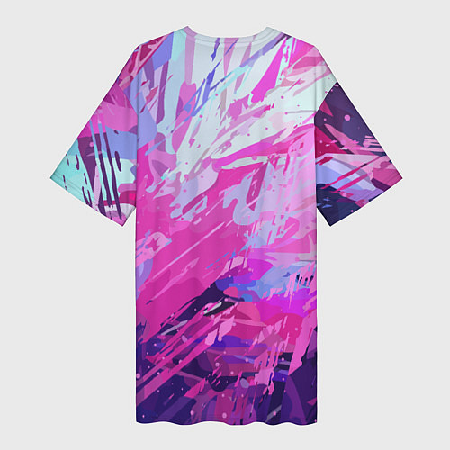 Женская длинная футболка Фиолетовые оттенки / 3D-принт – фото 2