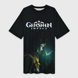 Женская длинная футболка Геншин - Тигнари