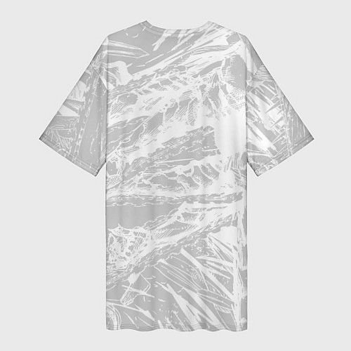 Женская длинная футболка Пауэр - Человек-бензопила / 3D-принт – фото 2