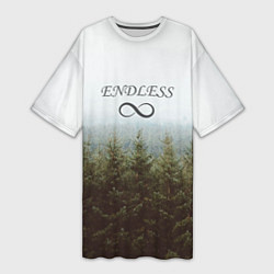 Женская длинная футболка Бесконечный лес