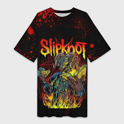 Футболка женская длинная Slipknot Monster, цвет: 3D-принт