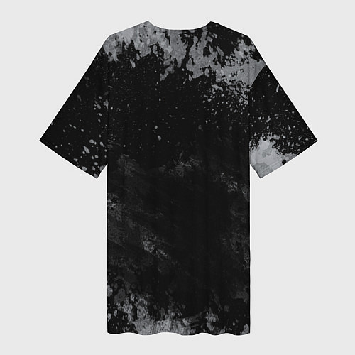 Женская длинная футболка Slipknot black & white style / 3D-принт – фото 2