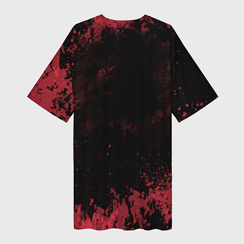 Женская длинная футболка Slipknot - козел / 3D-принт – фото 2