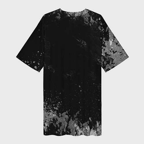 Женская длинная футболка Black slipknot / 3D-принт – фото 2