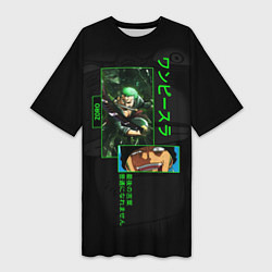 Женская длинная футболка One Piece: Zoro