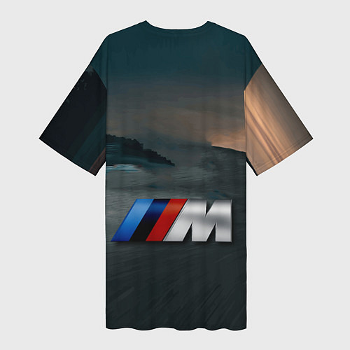 Женская длинная футболка Бэха на ночной гоночной трассе - M Performance / 3D-принт – фото 2