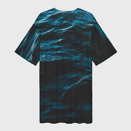 Женская длинная футболка Глубокое море / 3D-принт – фото 2