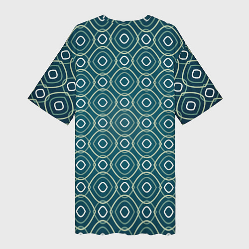 Женская длинная футболка Светло-зелёная текстура / 3D-принт – фото 2