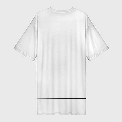 Женская длинная футболка Кролик минимализм / 3D-принт – фото 2