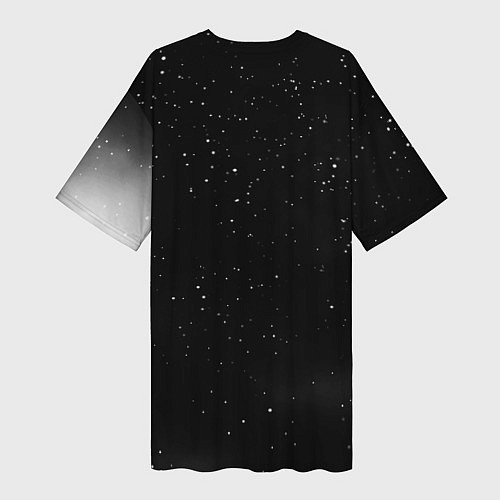 Женская длинная футболка Женя Наса космос / 3D-принт – фото 2