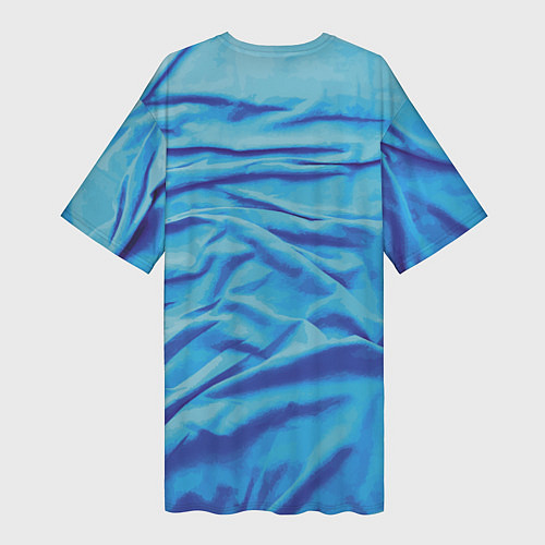 Женская длинная футболка Мятая ткань - fashion - wave / 3D-принт – фото 2