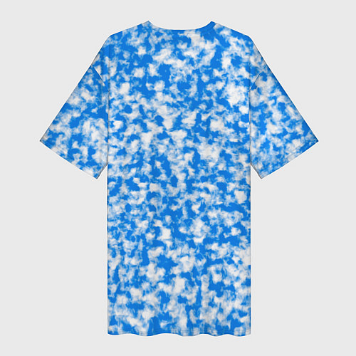 Женская длинная футболка Абстрактные облака - текстура / 3D-принт – фото 2