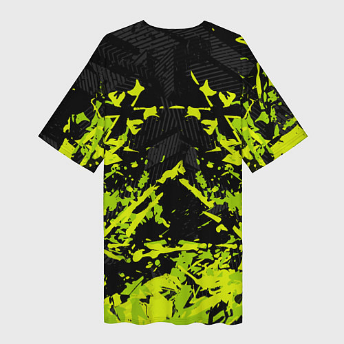 Женская длинная футболка Сборная Бразилия пятна / 3D-принт – фото 2