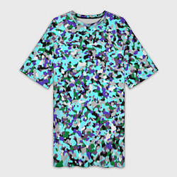 Женская длинная футболка Абстрактные разноцветные пятна