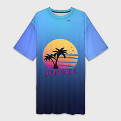 Футболка женская длинная Jamaica, цвет: 3D-принт