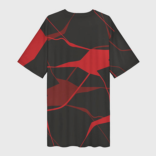 Женская длинная футболка Одинокая красная роза / 3D-принт – фото 2