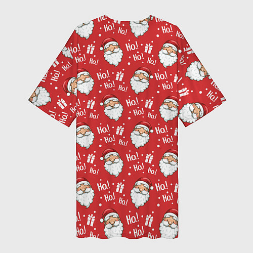 Женская длинная футболка Дед Мороз - Санта Клаус / 3D-принт – фото 2