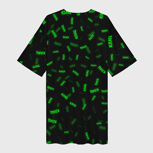 Женская длинная футболка Кролик хакер / 3D-принт – фото 2