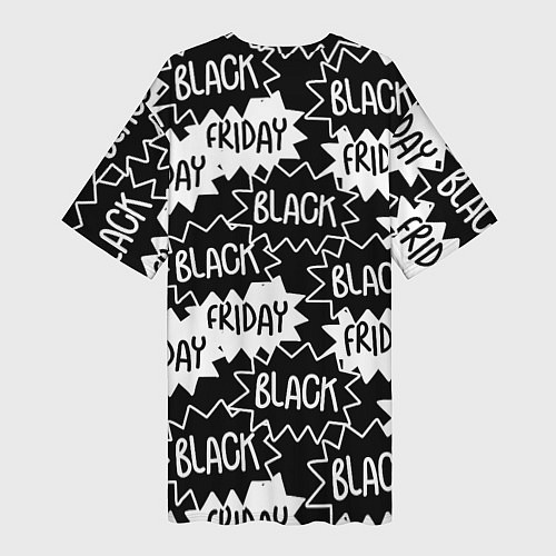 Женская длинная футболка Black friday / 3D-принт – фото 2