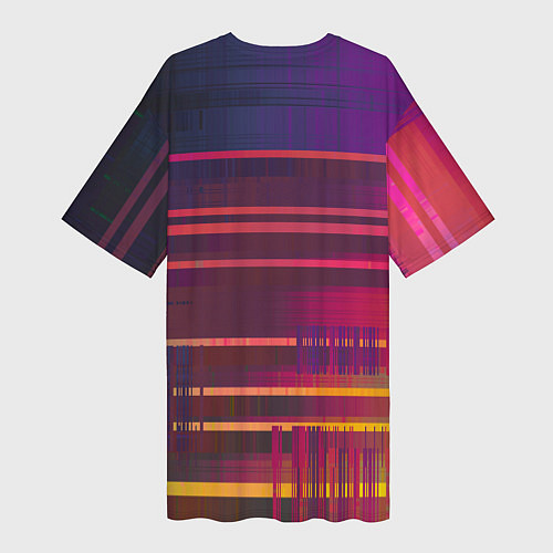 Женская длинная футболка NFS unbound пиксель полосы / 3D-принт – фото 2