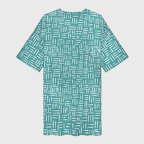 Женская длинная футболка Полосы горизонтальные и вертикальные гранж / 3D-принт – фото 2