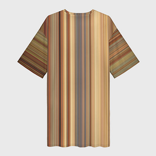 Женская длинная футболка Золотистые и серые линии в геометрии / 3D-принт – фото 2