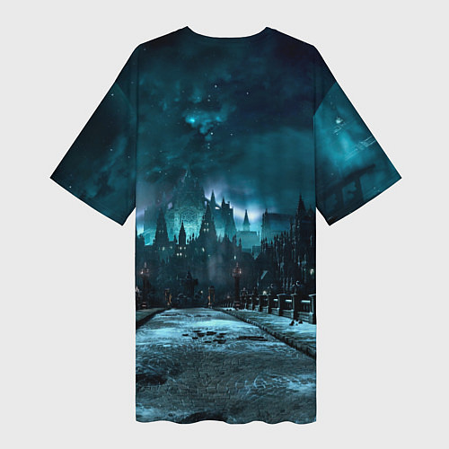 Женская длинная футболка Dark Souls - Иритилл Холодной долины / 3D-принт – фото 2