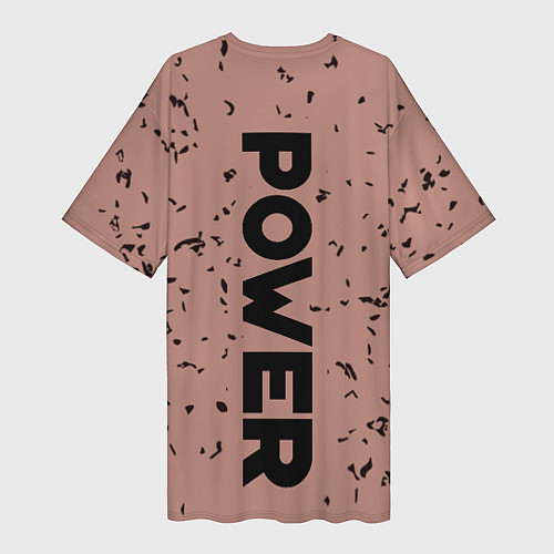 Женская длинная футболка Милашка Пауэр / 3D-принт – фото 2