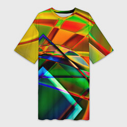 Женская длинная футболка Разноцветное стекло