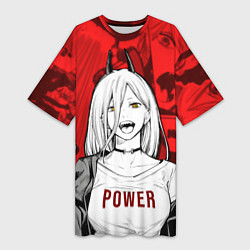 Женская длинная футболка Chainsaw Man: Power