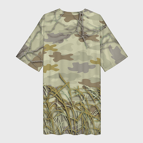 Женская длинная футболка Камуфляж охотника / 3D-принт – фото 2