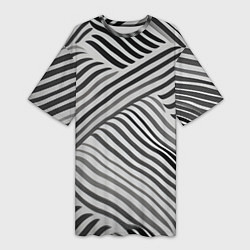 Женская длинная футболка Оптическая иллюзия полосы