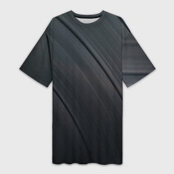 Женская длинная футболка Темная виниловая пластинка
