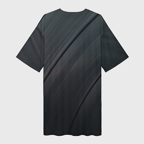 Женская длинная футболка Темная виниловая пластинка / 3D-принт – фото 2