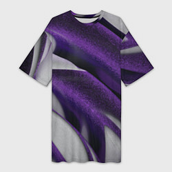 Женская длинная футболка Фиолетовые волны