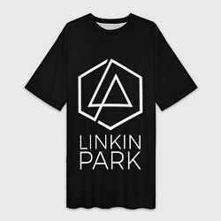 Футболка женская длинная Linkin Park текст песни In the End, цвет: 3D-принт