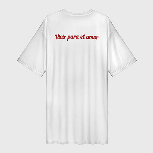 Женская длинная футболка Vivir con el presente / 3D-принт – фото 2