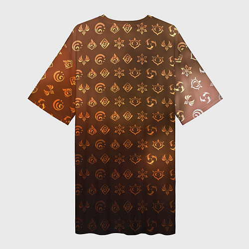 Женская длинная футболка Нин Гуан элементали / 3D-принт – фото 2