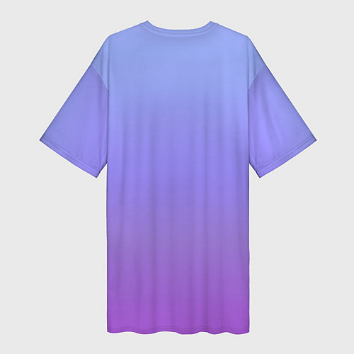 Женская длинная футболка Фиолетовый градиент / 3D-принт – фото 2