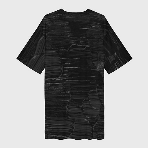 Женская длинная футболка Black Valentin / 3D-принт – фото 2