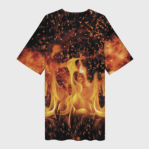 Женская длинная футболка Овчарка солдат / 3D-принт – фото 2