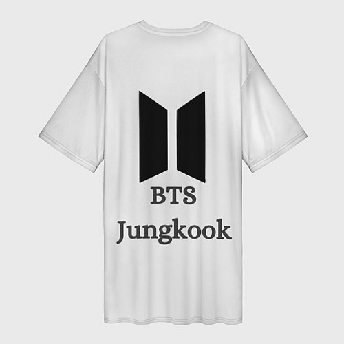 Женская длинная футболка Jungkook aidol / 3D-принт – фото 2