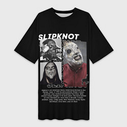 Футболка женская длинная Slipknot текст песни The Devil in I, цвет: 3D-принт