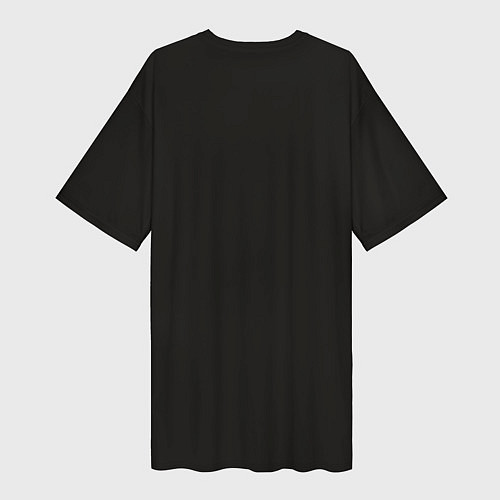 Женская длинная футболка Лиса красками / 3D-принт – фото 2