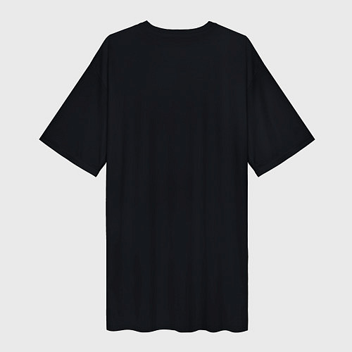 Женская длинная футболка Неоновый воин в стиле киберпанк / 3D-принт – фото 2